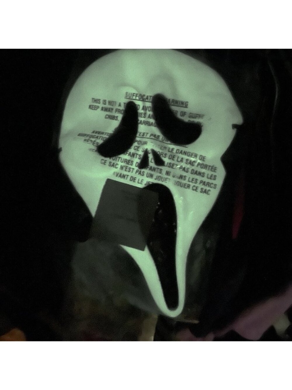 Vintage Glow in the Dark Scream Ghost Face Mask #9974 Fun World Easter Unlimited